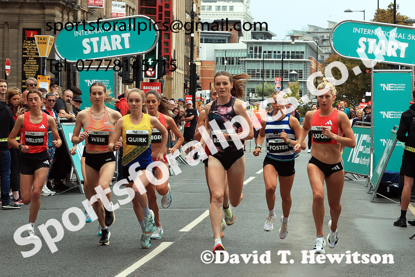 Elite Womens 5k, AJ Bell Great North 5k. Photo: David T. Hewitson/Sports for All Pics